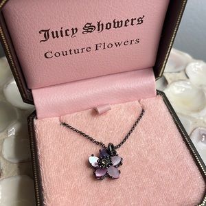 Juicy Couture purple flower necklace